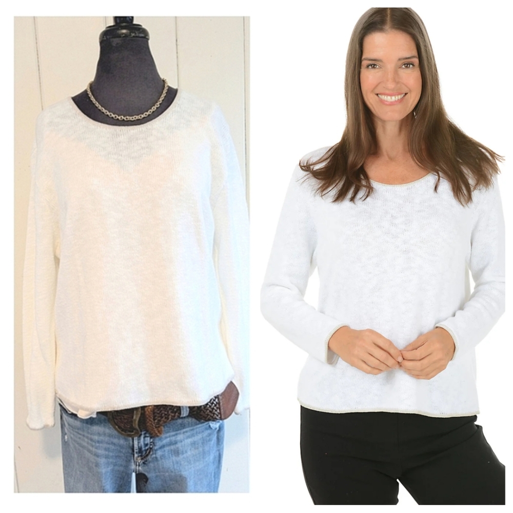 Avalin Cotton Slub Knit With Tipping NWT O/S